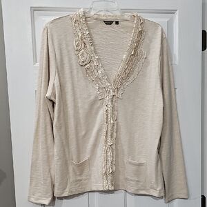 Eddie Bauer Cardigan - Cream - Size 2XLT
